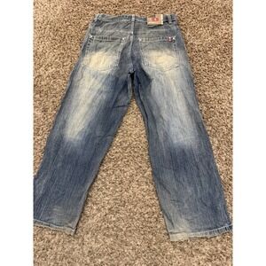 Vintage Y2K Southpole Red Tab Baggy Hip Hop Distressed Denim Jeans Mens 36x30